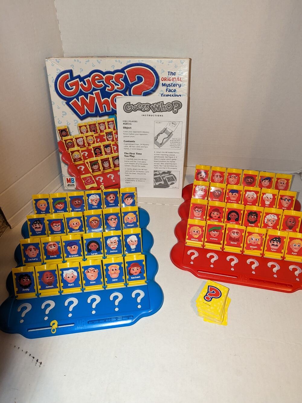 Vintage 2005 Guess Who Mystery Face Board Game MB